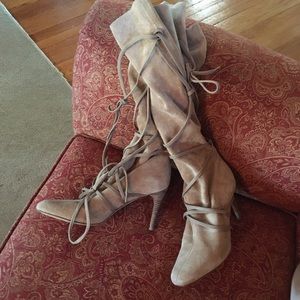 Michael Kors beige suede boots. Sexy!